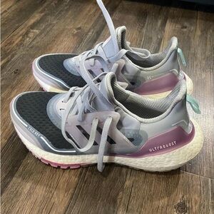 Adidas Women's Ultraboost Athletic Shoes - Gray and Pink